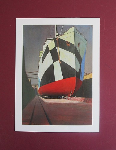 Ocean liner art - 5.90"x, 7.90"