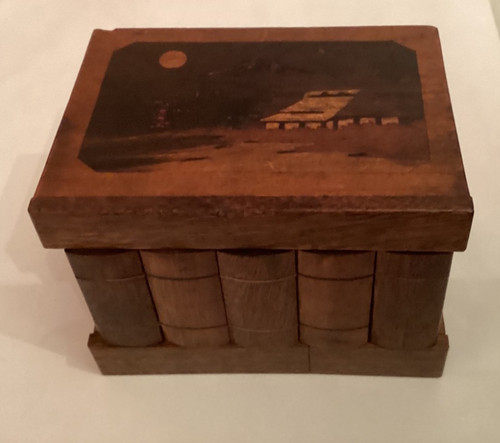 Vintage japanese wooden puzzle - vintage,