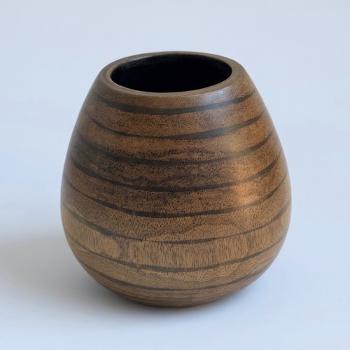 Vintage wooden vase - vintage,