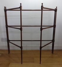 Antique Towel Rail Clothes Horse Turned Mahogany Wood Folding Interior Design