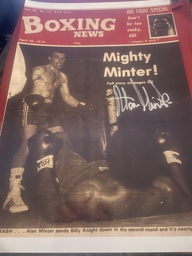 Alan minter signed boxing - minter,