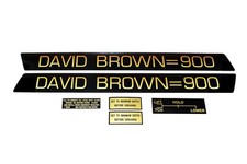 DAVID BROWN BONNET BADGE DECAL TYPE 900 TRACTOR  (ADHESIVE)