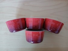 Le Creuset Ceramic Red Small Dishes Set Of 4