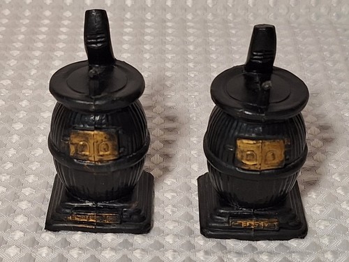 Vintage pot belly - stove, black