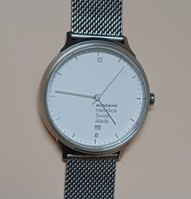 Mondaine Helvetica No1 Light Swiss Made Watch Silver, 38 mm, Tested and Working 