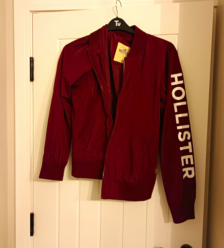 Hollister burgundy full zip - hollister,