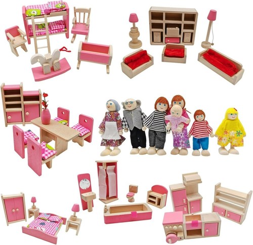 Wooden doll house furniture - doll,