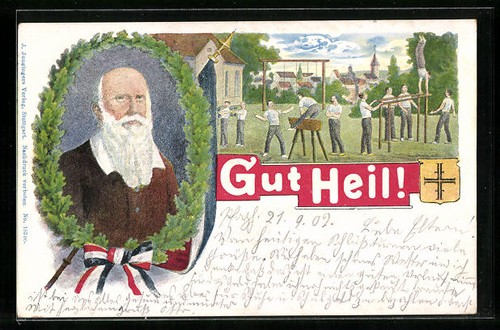 Postcard gymnasts with - postcard,