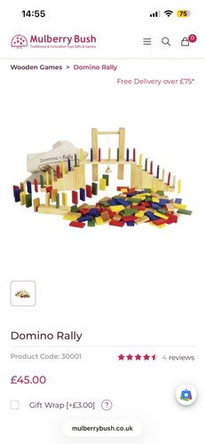 Wooden domino rally - wooden,
