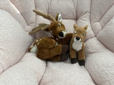 Living Nature Stag and Baby Deer Soft Toy Plush Stuffed Animal
