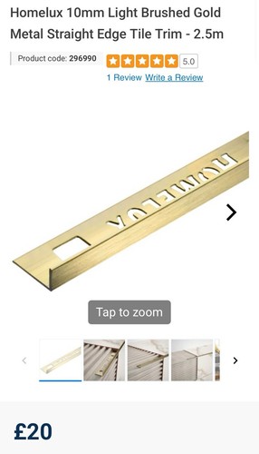 Homelux tile trim 10mm - x,
