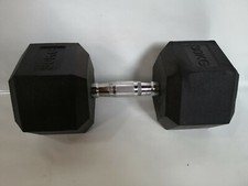 30kg Rubber Encased Hex Weight Hexagonal Dumbbell Single 30 Kgs Size 16" L