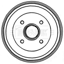 2x Brake Drums (Pair) For Renault Clio MK3 1.2 16V Rear 8200276843 432021782R