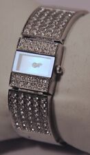 Ladies Bling Rows of (Faux) Diamonds Watch Rectangular Face Fashion Quartz Watch
