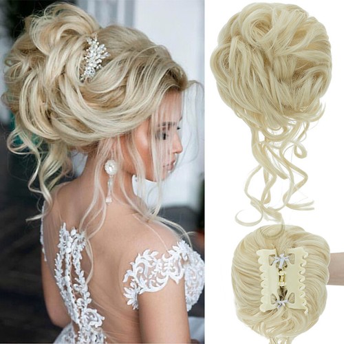 Claw jaw clip messy bun - on,