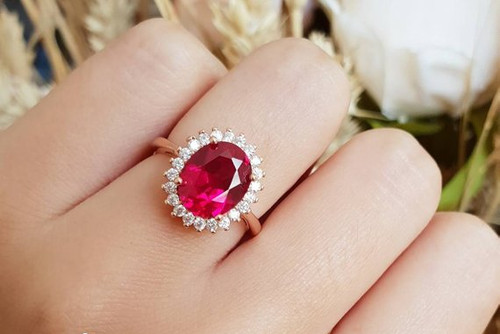 3ct simulated pink ruby - simulated,