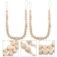 2Pcs Natural Wood Bead Curtain