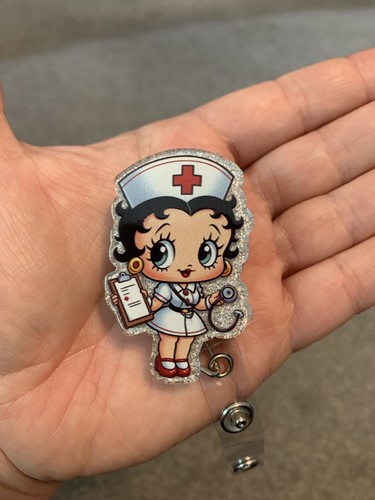 Betty boop nurse medical badge - boop,