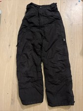 Kids Trespass Waterproof 5000mm  7-8 122-128cm Black Ski Trousers Salopettes