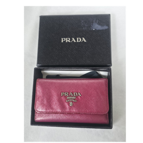 Prada pink leather keyring - prada,