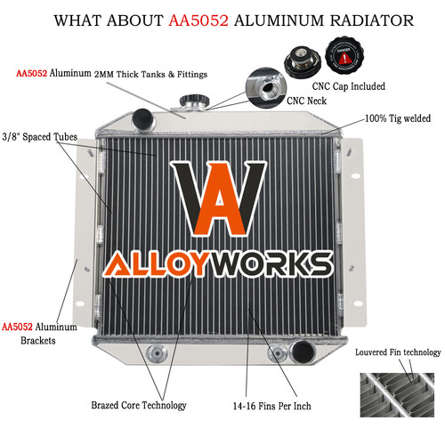 Row aluminium radiator for - row,