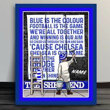 PERSONALISED CHELSEA FOOTBALL SONG BILLBOARD  BAR MAN CAVE Metal Wall Sign BB3