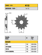 415 sprocket 525 - 415,
