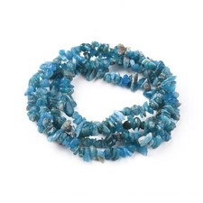 Apatite Gemstone Bead Chips - Natural Blue Crystals - 5mm ~ 13mm - 1 Strand