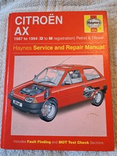 Citroen AX 1987-1994 Haynes Manual Petrol & Diesel