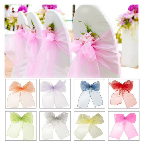 25pcs organza chair sashes - organza,