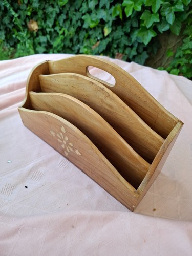 Vintage wooden letter rack - wooden,