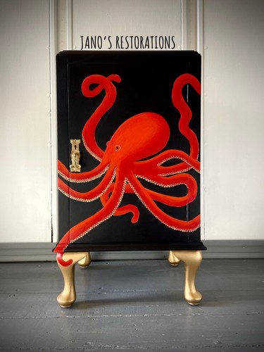 Hand painted black red - hand,