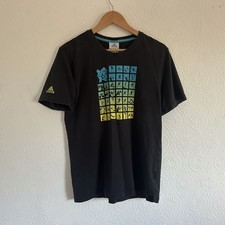 Adidas London 2012 Olympic T Shirt Black Size Medium Short Sleeve
