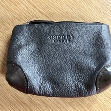 Unused Black Leather Osprey London Coin Purse