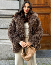 ZARA CHOCOLATE BROWN FAUX FUR