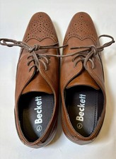 Beckett Mens Brown Tan Brogues Lace up Shoes UK Size 7 New No Box.