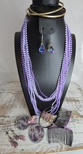Purple Statement Jewelry Lot