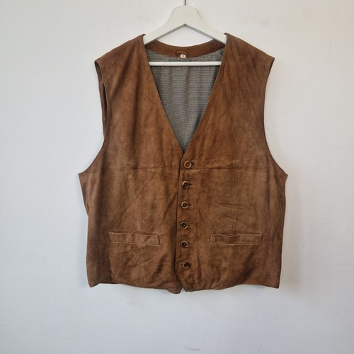 Genuine suede vest mens xl - suede, l-xl