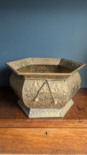 Vintage embossed brass - embossed,