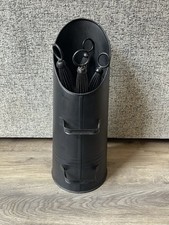 Fireside Black Coal Hod Scuttle Bucket & 4 Piece Companion Set (Cast Iron)