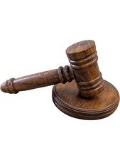 Masonic Wooden Gavel and Base Set with Green Felt 24cm Collectable