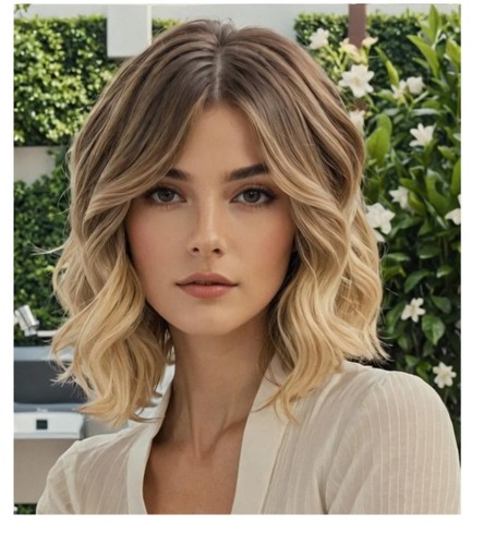 Bob curly wig with fringes - wig,