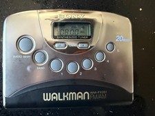 Sony Walkman WM-FX261 (Early 2000s) + Original Leather Case + Sennheiser CX400 I