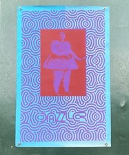 Vintage 60s Psychedelic Art Poster Dazzler Screenprint Martin Lemon 1967 Rare