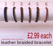 Adjustable Fashion New Colourful Design UK Leather Braided Cord Bracelets