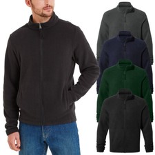 Mens Ex-Brand Fleece Jacket Full Zip Up Outdoor Warm Micro Polar Anti Pill Work