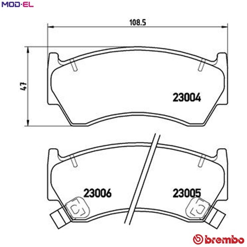 Brake pad set disc - brake, p