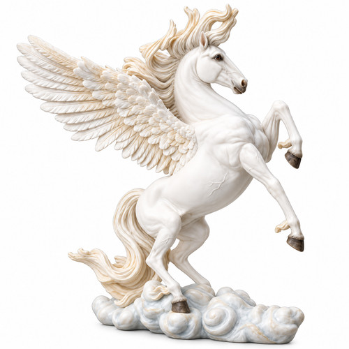 Pegasus winged horse statue - winged,