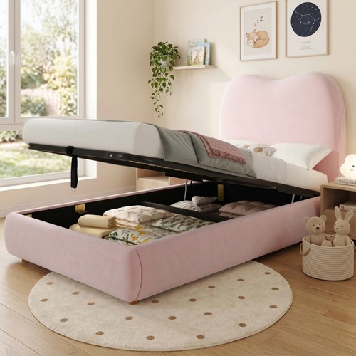 3ft single ottoman bed green - single,