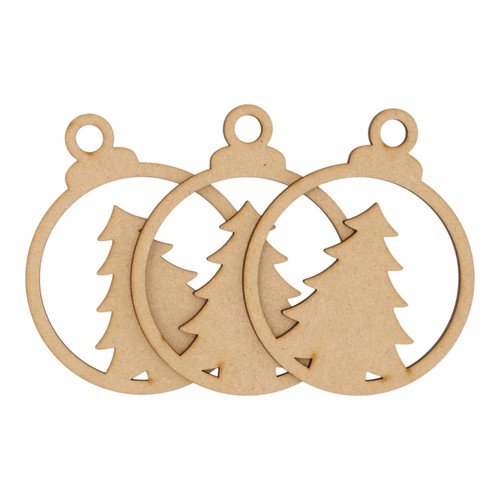 Wooden mdf christmas - christmas, bauble